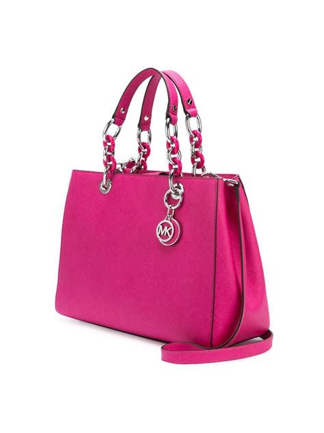 michael kors pink macys medium chain clutch|pink Michael Kors tote.